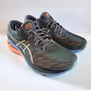 Asics multicolored, Black and Orange Athletic Sneakers